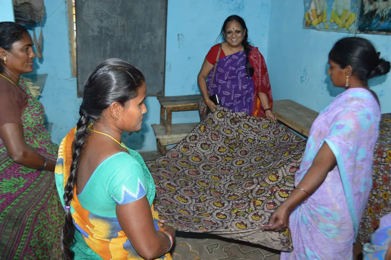 Social worker Anita Reddy has broken the intergenerational cycle of poverty for thousands of women in Andhra Pradesh while reviving the dying craft of Kalamakari. Pic: Dwaraka 30stades