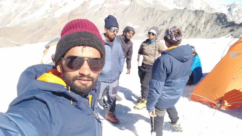 Anjani Gupta (holding water bottle) with a trekking group. Pic: courtesy Anjani Gupta 30stades