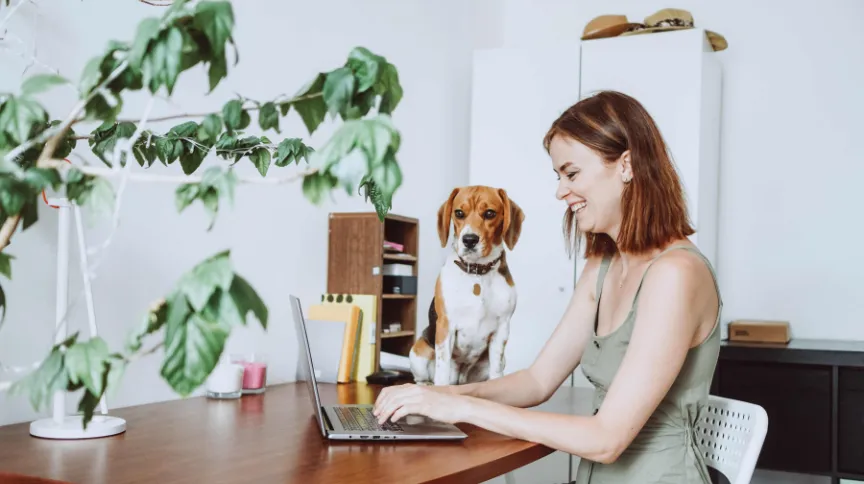 women working from home