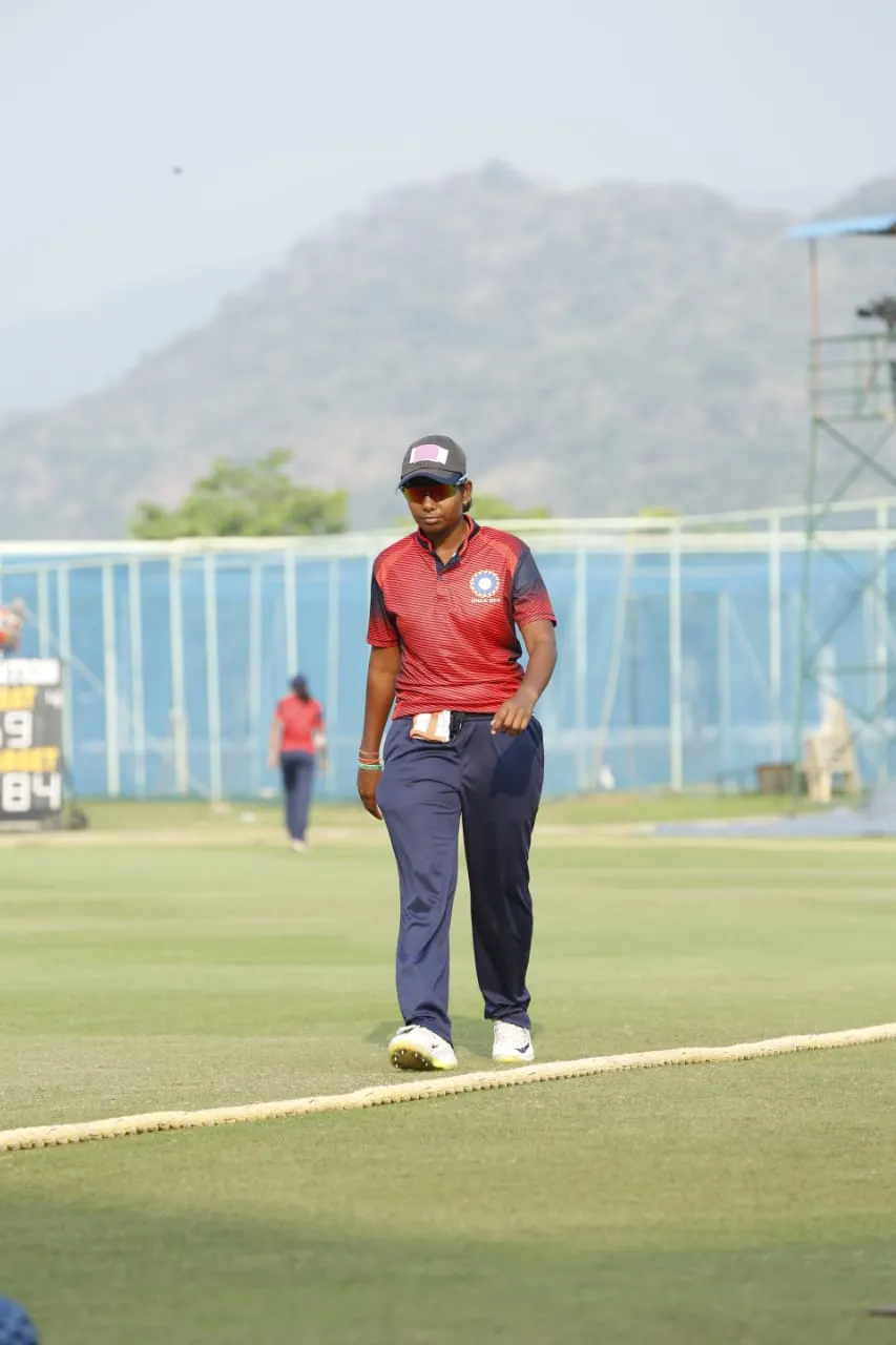 Komal Zanzad on the field