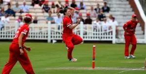 Kate Cross in action for Lancashire Thunder.