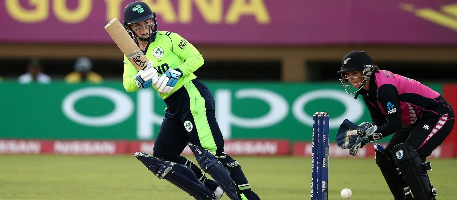 Mary Waldron plays for Ireland. ©ICC