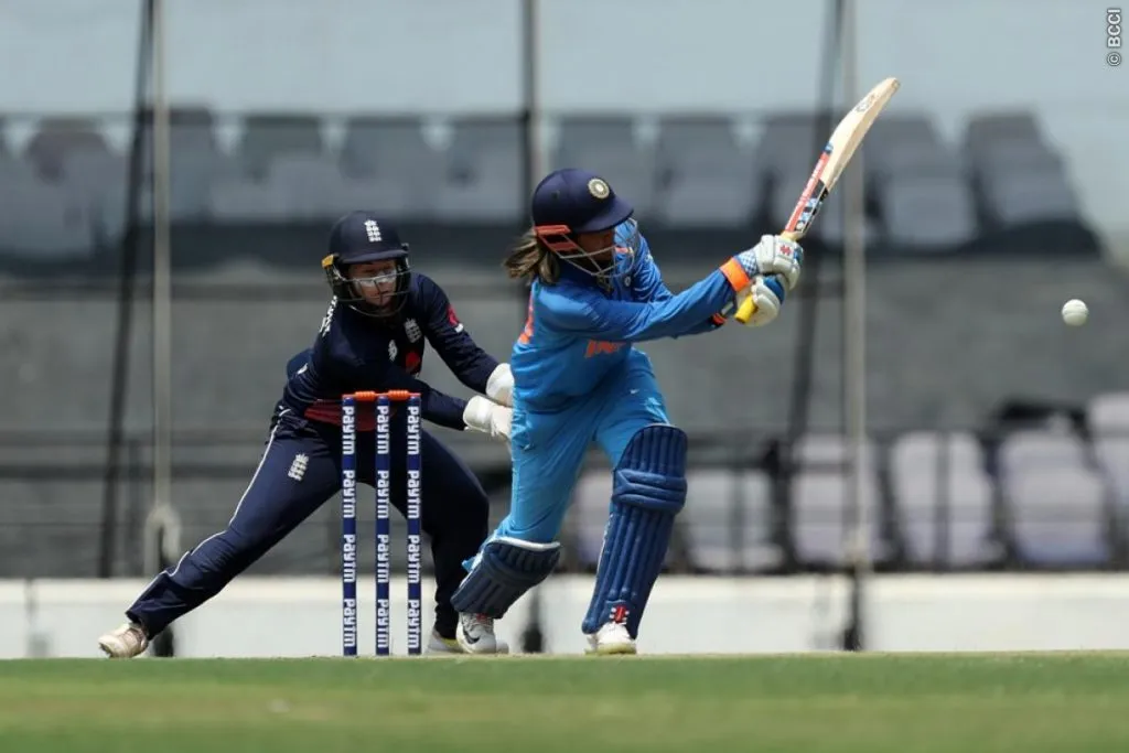 Veda Krishnamurthy in action. ©BCCI