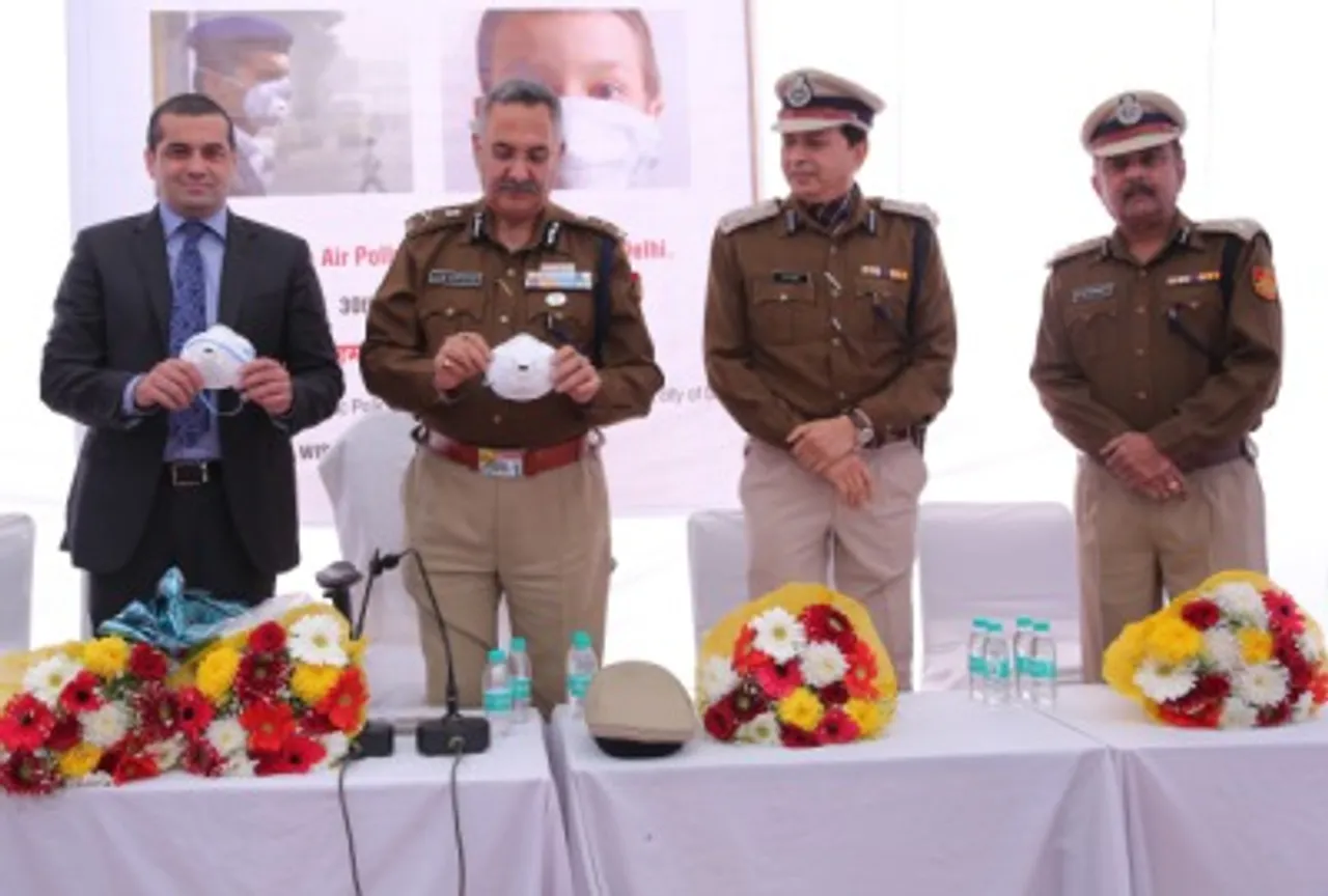 Capital First Distributes Pollution Masks To Schools And Traffic Police In Delhi