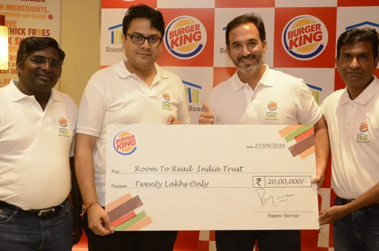 Burger King India Partners With Room To Read India For Girl Education Program