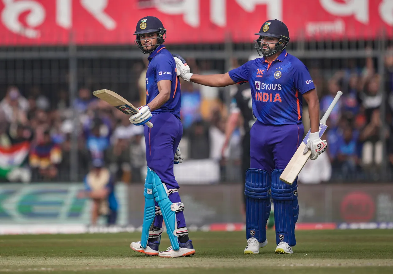 Shubman Gill, Rohit Sharma blitzkrieg take India to 385/9 against NZ