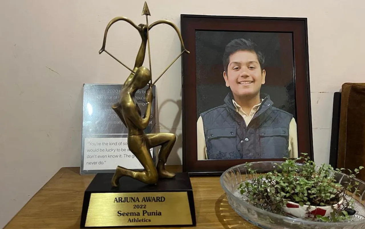 Four-time Olympian Seema dedicates her Arjuna Award to Aryan Mann on his 20th birthday