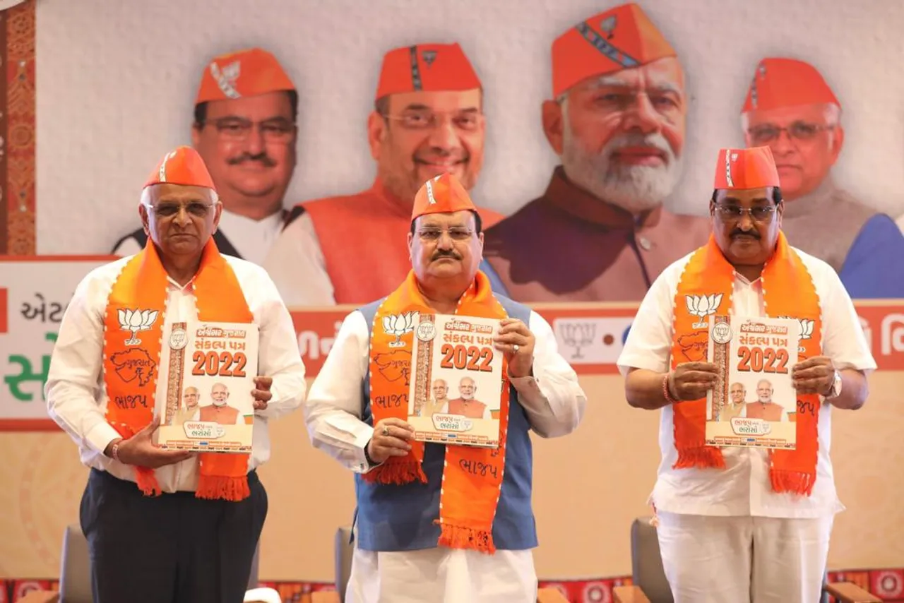 BJP manifesto promises UCC, anti-radicalisation cell to tackle terror in Gujarat