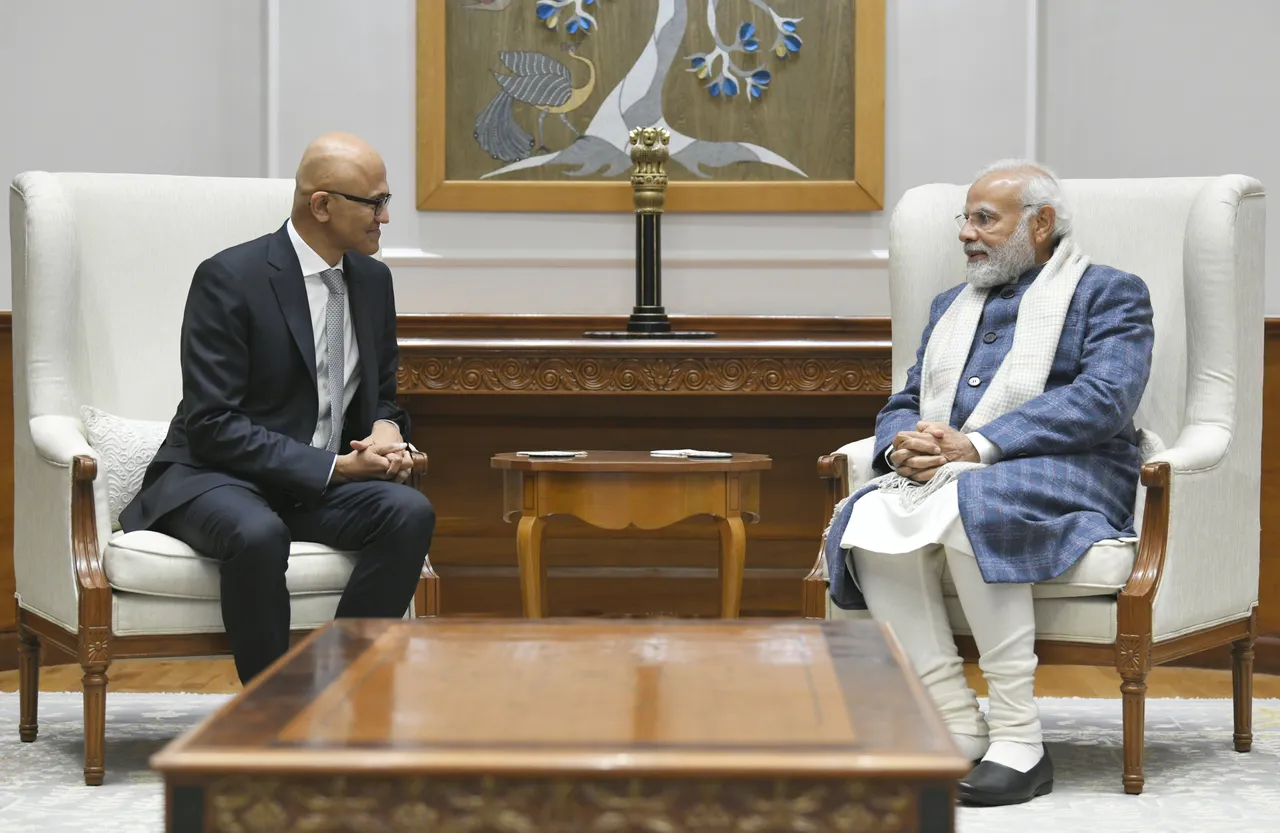 Satya Nadella meets PM Modi; pledges support for Digital India vision