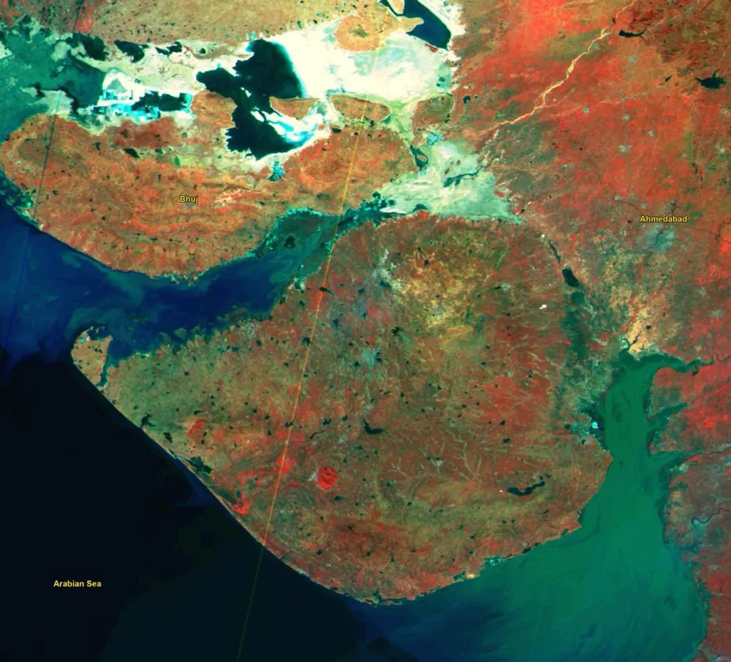 PM Modi shares 'breathtaking' Gujarat images taken by EOS-06 satellite