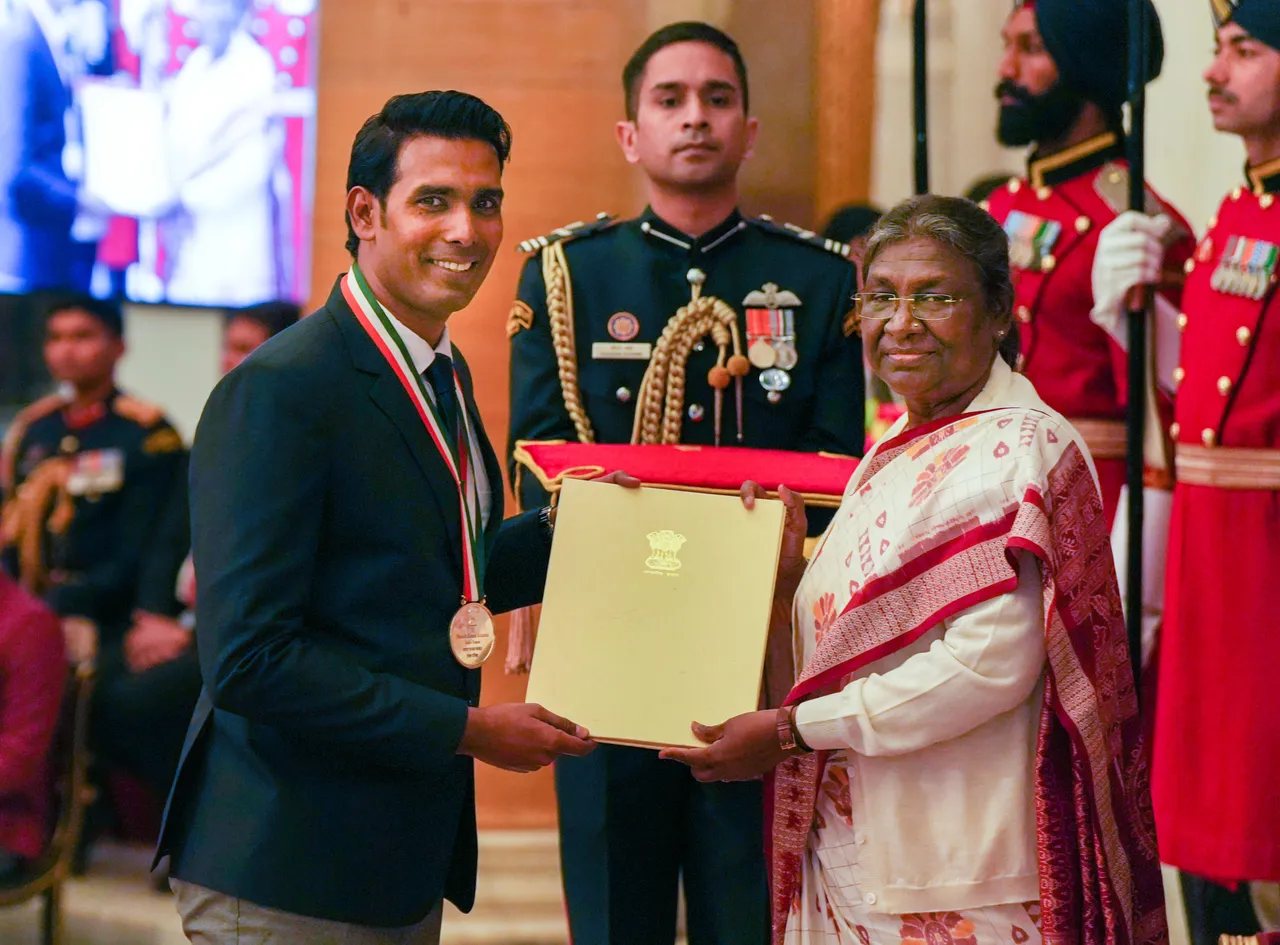 Table tennis legend Sharath Kamal bestowed with Khel Ratna award