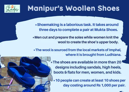 How are Manipur's Woollen shoes made? mukta shoe industry. information 30 stades