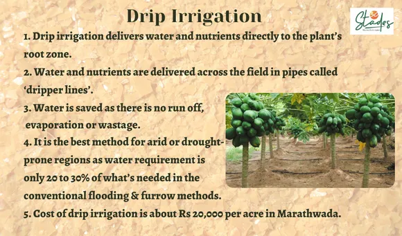 Drip Irrigation in india marathwada beed drought prone areas irrigation information Infographic: 30Stades
