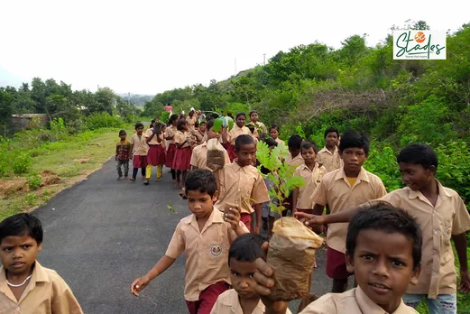 Orphaned children have helped Santhali singer Naren Hansda turn three hectares of barren land into a green forest. Pic: Naren Hansda 30stades