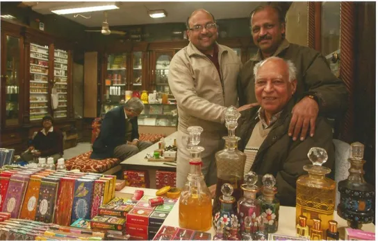 Members of Gulab Singh Johrimal perfumery's sixth and seventh generation here. Pic: Gulab Singh Johrimal