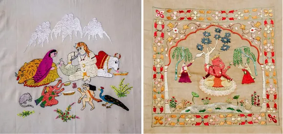 Chamba Rumal embroidery is mostly based on themes from Hindu epics like the Ramayana, Mahabharata, Shiv Puran, etc. Pic: Courtesy of Lalita Vakil 30stades
