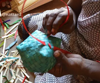 A woman weaving a basket for Kottanz. Pic: through Kottanz