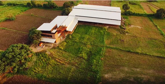 Aerial view of the Gau Organics farm at Kota. Pic: Gau Organics 30stades