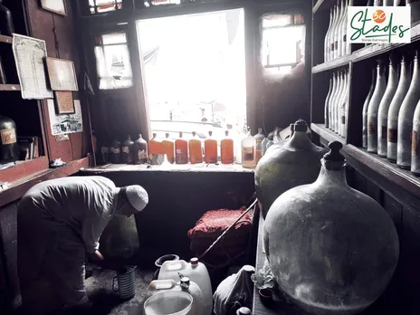 Arq-i-Gulab shop in downtown Srinagar was set up by Aziz's great grandfather in 1820. Pic: Parsa Mahjoob