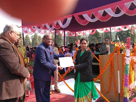 Pushpa Jha has received many awards for her work in promoting mushroom farming. Pic: courtesy Pushpa Jha 30stades