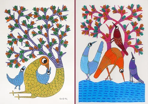 Gond people believe that images pertaining to mother nature bring good luck. Pic: Courtesy Kalavilasa/Artist: Nikki Singh 30stades