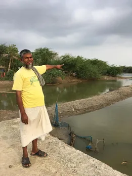 A villager's fields inundated with saline water in Sundarbans cyclone amphan 30 stades