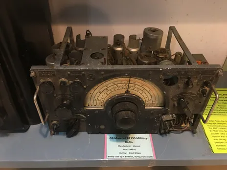 R 1155 Military Radio was a British communication receiver fitted inside large aircraft during World War II. This piece in the picture was manufactured by Marconi. Many of these radios were modified for private use after the war. Pic: Uday Karburgi. 
