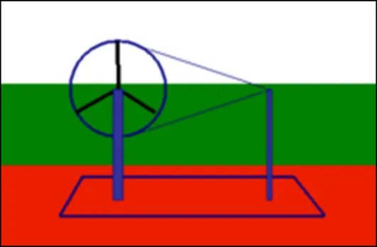 Pingali  Venkayya's 1921 flag after incorporating Gandhi ji's suggestion of adding the Charkha. Pic: Wikipedia 30stades