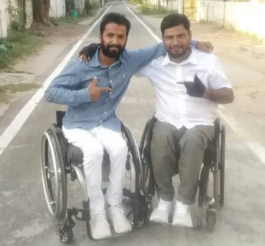 Imran Qureshi (left) with Lakhan Singh, who received training in 2019. Pic: courtesy Imran Khan 30stades