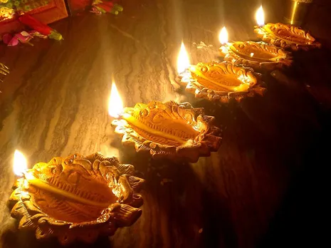 The earthen lamps brighten up homes during the five-day Diwali festival.
