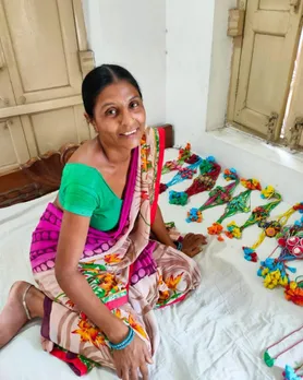 Kanti Mishra, an artisan, says Samoolam is everything to her. She lost her husband a couple of years ago and is mother to four children. Pic: Samoolam 30stades
