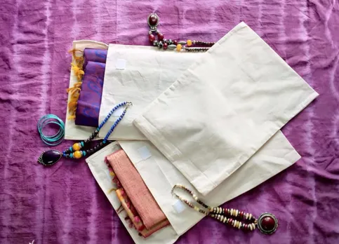 Organic and ecofriendly saree bags made at YellowBag. Pic: YellowBag 30stades