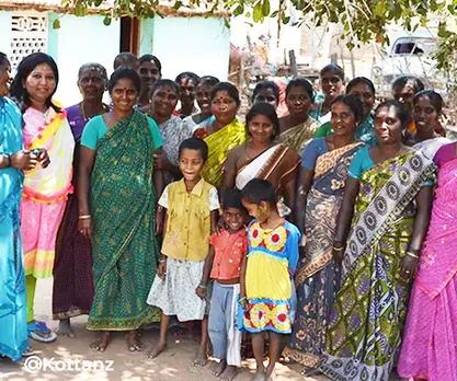 Kottanz founder Mithra Levis (second from left) with artisans who handcraft ecofriendly gifts. Pic: through Kottanz