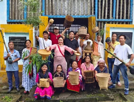 Staff at Techi Anna's Poma Bamboo Processing Industry. Pic: Poma 30stades