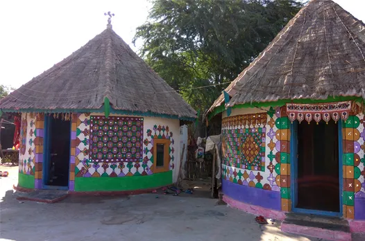 The colourful Bhungas are also a tourist attraction in the Rann of Kutch. Pic: Flickr 30stades