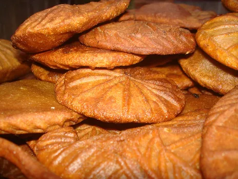 Thekua - the food of the Gods. Also called the fried biscuit from Bihar.