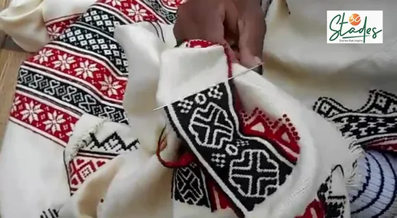 GI-TAGGED Toda embroidery is done with red and black wool on white or off-white woven cotton fabric. Pic: Shalom Ooty 30 STADES