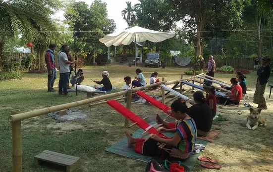 Only women weave are involved in loin loom or backstrap weaving in Nagaland and it is essential for girls to learn the craft. Pic: Exotic Echo 30stades