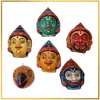 Paper-mâché masks made from waste paper at Raghurajpur. Pic: Flickr 30stades
