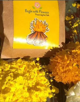 The startup's organic Holi colours were a big hit with buyers. Pic: Begin with Flowers 30stades