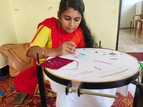 The centre offers skill-based training in MS Office, Tally, Aari embroidery and a three-month soft skills program designed by Bosch among others. Pic: Facebook/@KalviThunai2014 30stades
