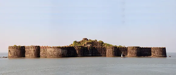Murud-Janjira - the unconquered sea fort in Murud, Maharashtra. Pic: Wikipedia 30stades