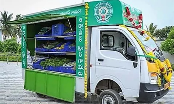 Andhra Pradesh government provided financial aid to Amravathi Organics for buying vans for transportation. Pic: through Amravathi Organics