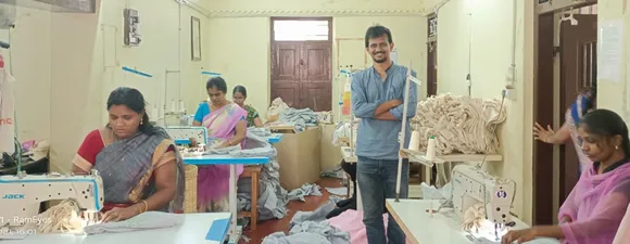 Krishnan at YellowBag's Mathichiyam production centre, which empowers marginalised women through sustained employment. Pic: YellowBag 30stades