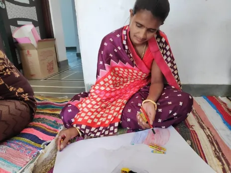 Plustrust fellow Manju Jain, a single mother from Rajasthan, has a venture that makes ecofriendly sanitary pads from banana fibre. Pic: Plustrust 30stades