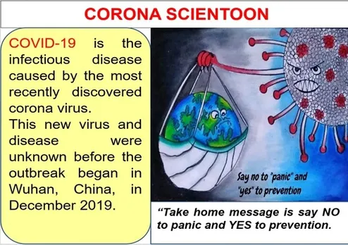 Scientoon on Coronavirus. Pic: Courtesy of Dr Pradeep Srivastava