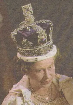 Koh-i-noor, the world's most expensive diamond, in the crown of Britain's Queen Elizabeth II