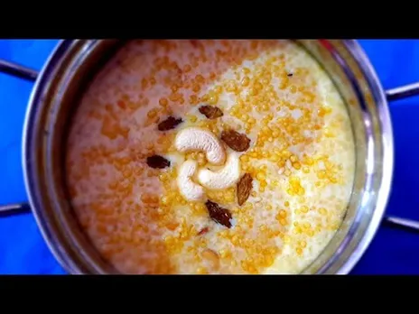 Sakrori, sweet dish made using boondi, dry fruits to milk.