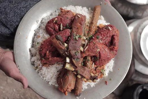 The famous Kashmiri Traami (thali)