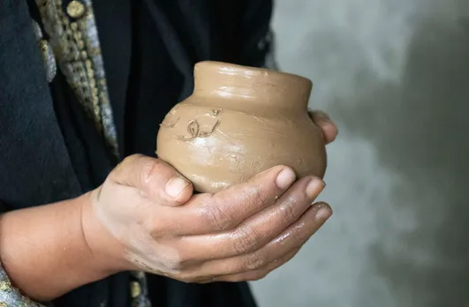 Saima finds pottery therapeutic. Pic: Wasim Nabi